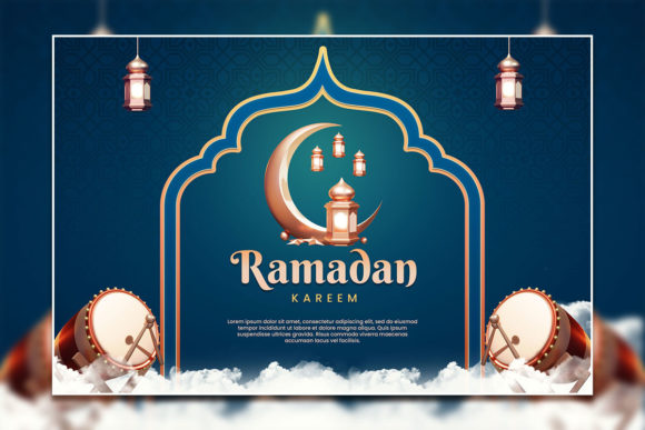 Craft Authentic Ramadan Graphics with a Modern Template