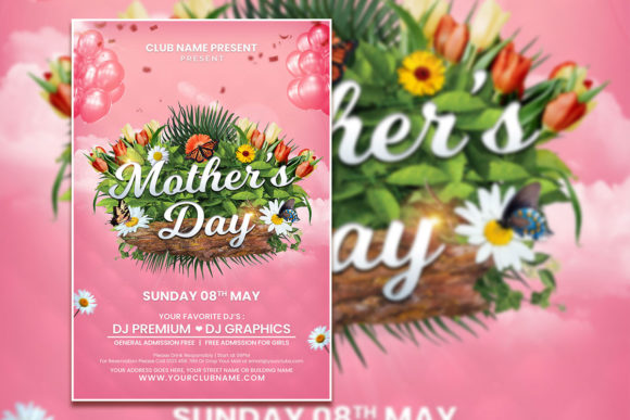 Creative Mother's Day Flyer Template: Editable PSD Design