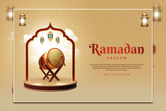 Creative Ramadan Kareem Poster Template: Fully Editable Design