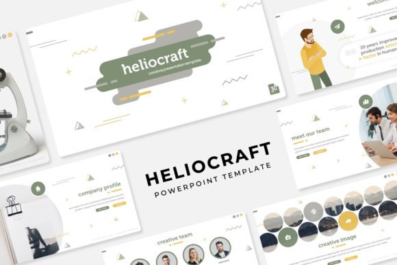 Heliocraft Powerpoint Template: Modern Design Assets