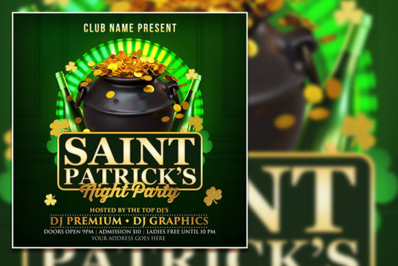 Modern Saint Patricks Social Media Post: Editable Templates